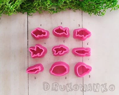 Fish Fishes Sea Lake Water Polymer Clay Cutter Mini Craft Art