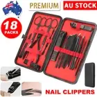 18X Manicure Set Kit Nail Grooming Clippers Scissors Pedicure Stainless Steel
