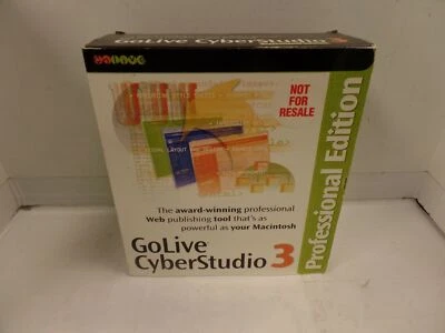 Brand New Sealed GoLive CyberStudio 3 for Power Macintosh full-version