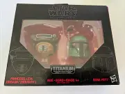 Hasbro Star Wars Titanium Series Helmets 07 PRINCESS LEIA BOUSHH & BOBA FETT NIB