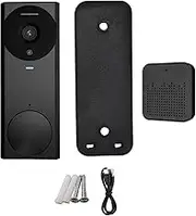 Doorbell Camera, Wi-Fi HD Video Doorbell Security Phone Door Ring Intercom Camera, Dual Way Intercom, Night Vision