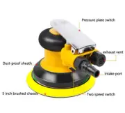 Orbital Sander 5” Air Palm Pneumatic Round Grinder Polishing Sanding Machine