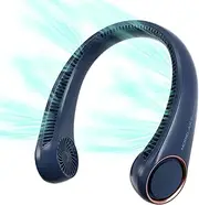 [Morelax] Portable Neck Fan, Rechargeable Hands Free Bladeless Fan, 4000 mAh Battery Operated Wearable Personal Fan, Leafless, Headphone Design, USB Powered Desk Fan, 78 air outlets, 3 Speeds