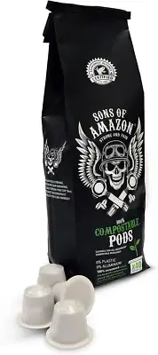 Sons of Amazon COMPOSTABLE High Caffeine COFFEE PODS for Nespresso* Machines - 4