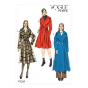 Vogue V9289 9289 Pattern Misses Womens Coat and Belt (Size 6-14)