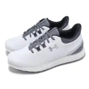 Under Armour Drive Medal SL Wide UA White Grey Men Golf Shoes 3028240-100