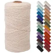 Natural Macrame Cord 2mm x 220yards, Colored 2mmx220Yards Natural Color