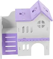 Milisten Cozy Guinea Pig Hamster Hideout House Ramp PVC for Small Pet Play Rest