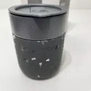NIB Porter Ceramic Mug W/ Protective Silicone Sleeve Terrazzo Charcoal 12 Oz