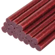Mini Hot Glue Gun Sticks 4" x 0.43" for Glue Guns Glitter Red 16pcs