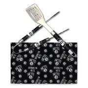 Northwest NBA Brooklyn Nets Scatter Print 3 Piece BBQ Grill Set