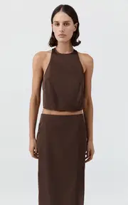 [St. Agni] Cocoon Paper-Taffeta Top