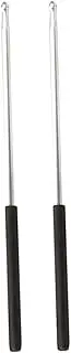 DRESSOOS 1 Pair Metal Percussion Instrument Drumsticks Lightweight Comfortable Grip Drum Mallets for Jazz Practice Suitable for Various Drum Easy to Carry Anywhere