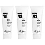 L'OREAL TECNI ART ESSENTIALS FIX MAX GEL 200 ML X 3
