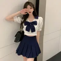 在飛比找ETMall東森購物網優惠-減齡清純甜美辣妹jk制服蝴蝶結