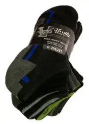 6 Pack Varsity Pro Athletic Boys Low Cut Ankle Sport Socks Back to School
