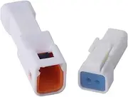 BIZOCA Motorcycle Micro Connector 2/3/4/6/8-Pin Automobile Rearview Mirror Small Current Harness Waterproof Plug 03T-JWPF-VSLE(3P(M F pin end),5 Sets)