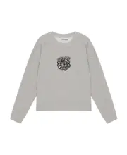 Grey Isoli Raglan Solid Sweatshirt XXS grey