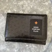 PORTER Head Porter Plus Tri fold Wallet Black