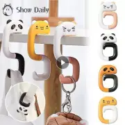 Cute Portable Bag Hook Animal Plastic Table Hook Purse Handbag Travel Bag Organi