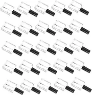 Housoutil 20ml Flat Glass Nail Polish Bottle Cap Brush Set of 20 Portable Leakproof for Travel Home Storage