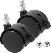 Generic 2pcs Bath Stool Modification Seat Casters Bath Seat Walker Chair Caster Wheels Mobility Wheels Mobility Accessories Safe Wheels Black Pp