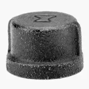 Anvil 8700132353, Malleable Iron Pipe Fitting, Cap, 1-1/4" NPT Female, Black