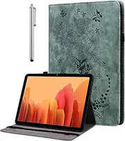 [KEFBWAO] Case for Samsung Galaxy Tab S6 Lite 10.4 Inch 2024/2022/2020, Auto Wake/Sleep Multi-Angle Flip PU Leather Protective Cover with Stylus Holder for Galaxy Tab S6 Lite Case, Green