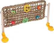Generic Parrot Climbing Net Bird Cage Bird Netting Hammock Parakeet Net Pet Climbing Wear-Resistant Bird Bird Foraging Climbing Rope Net Hamster Chewing Net Wooden