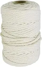 Ciieeo 100m Cotton Rope Unbleached Twisted Cord for Crafting DIY Projects Macrame Plant Hangers Wall Decor Easy to Cut String for Home Decor