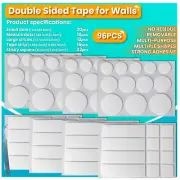 Double Sided Tape for Walls, Picture Hanging Strips Removable Mounting Dots Adhe