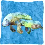 Carolines Treasures 8660PW1414 Manatee Indoor & Outdoor Fabric Decorative Pillow