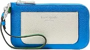 [Kate Spade New York] AVA Colorblocked Pebbled Leather Coin Card case Wristlet, Back to School Blues Multi, Back to School Blues Multi