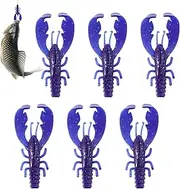 Crawfish Bait – 6PCS Artificial Lobster Claw Swimbait Lures | Realistic Soft Bait with Walking Action for Bass, Pike, Snakehead, Trout, Freshwater Fishing Gear, Angler Tackle Set