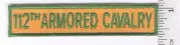 Armor Tab - 112th ARMORED CAVALRY - Color - 100% Embroidery - Cut edge