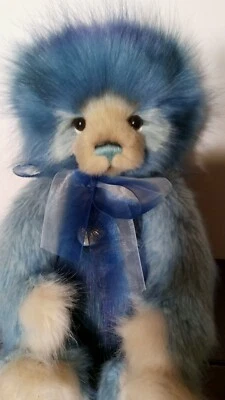 Charlie Bears Misty 14" NWT jointed blue bear plush collection 2021