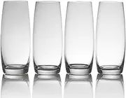 Mikasa Julie Luxury Lead Free Crystal Champagne Flute Glasses, 500 ml, Clear, Set of 4