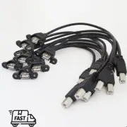 10pcs 50cm USB Female to Printer Scanner B Male Cable Cord Screw Lock Hole Mount