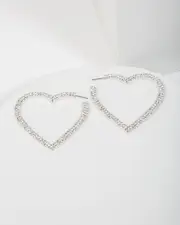 Crystal Open Detail Hoop Earrings