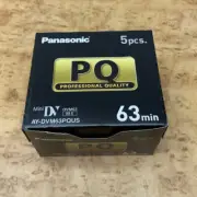 5 Panasonic Mini DV 63 Min AY-DVM63PQUS