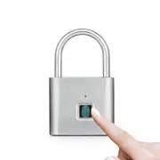 Safety Keyless Lock Usb Battery Door Fingerprint Smart Padlock Quick Unlock Silver Door Locks & Lock Mechanisms