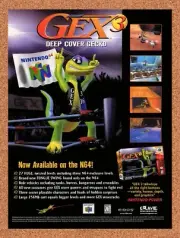 1998 Gex 3 Deep Cover Gecko N64 Original Advertisement / Retro Wall Art v1