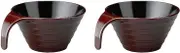J-Kitchens Set of 2 (Pair Bowls) Resistant A Totty Ripple Bowl New Storage Black