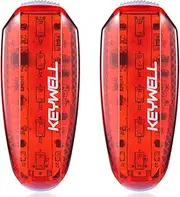 Keywell USB Rechargeable LED Safety Light Super Bright Clip on Bike Tail Light Works as Running Light and Warning Light for Runners,Dogs, Joggers,Kids, Stroller,Bicycle Strobe Rear Light