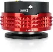 NRG Innovations NRG-SRK-210BK-RD Gen 2.1 Race Steering Wheel Quick Release Kit Adapter, Black Body/Red Pyramid Ring