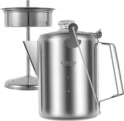 Coffee Pot Percolator,Camping Coffee Maker,Percolator Coffee Maker,Camping Coffee Percolator,Stove Top Coffee Pot,Camping Percolator Coffee Pot for Group Camping Hiking Backpacking Travel