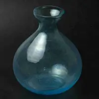 在飛比找有閑購物優惠-藍色玻璃手工花瓶