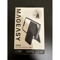 在飛比找蝦皮購物優惠-美國 魚骨 Mageasy Snap 多角度磁吸支架卡包 黑