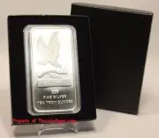 2 AIR-TITE Direct Fit Capsule Storage Gift Box & 10oz Silver Bar Acrylic Holder