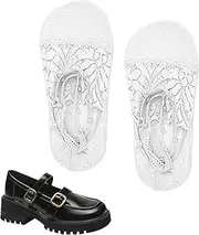 [Generic] Women Invisible Socks,Lace Boat Socks,Lace Non Slip Invisible Socks,Low Cut Flat Breathable Lace Non Slip Invisible Socks for Women